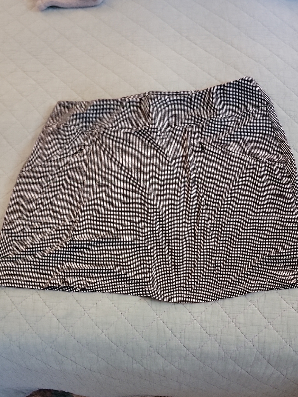 IBKUL Ladies Black & White Check Skort Sz XL